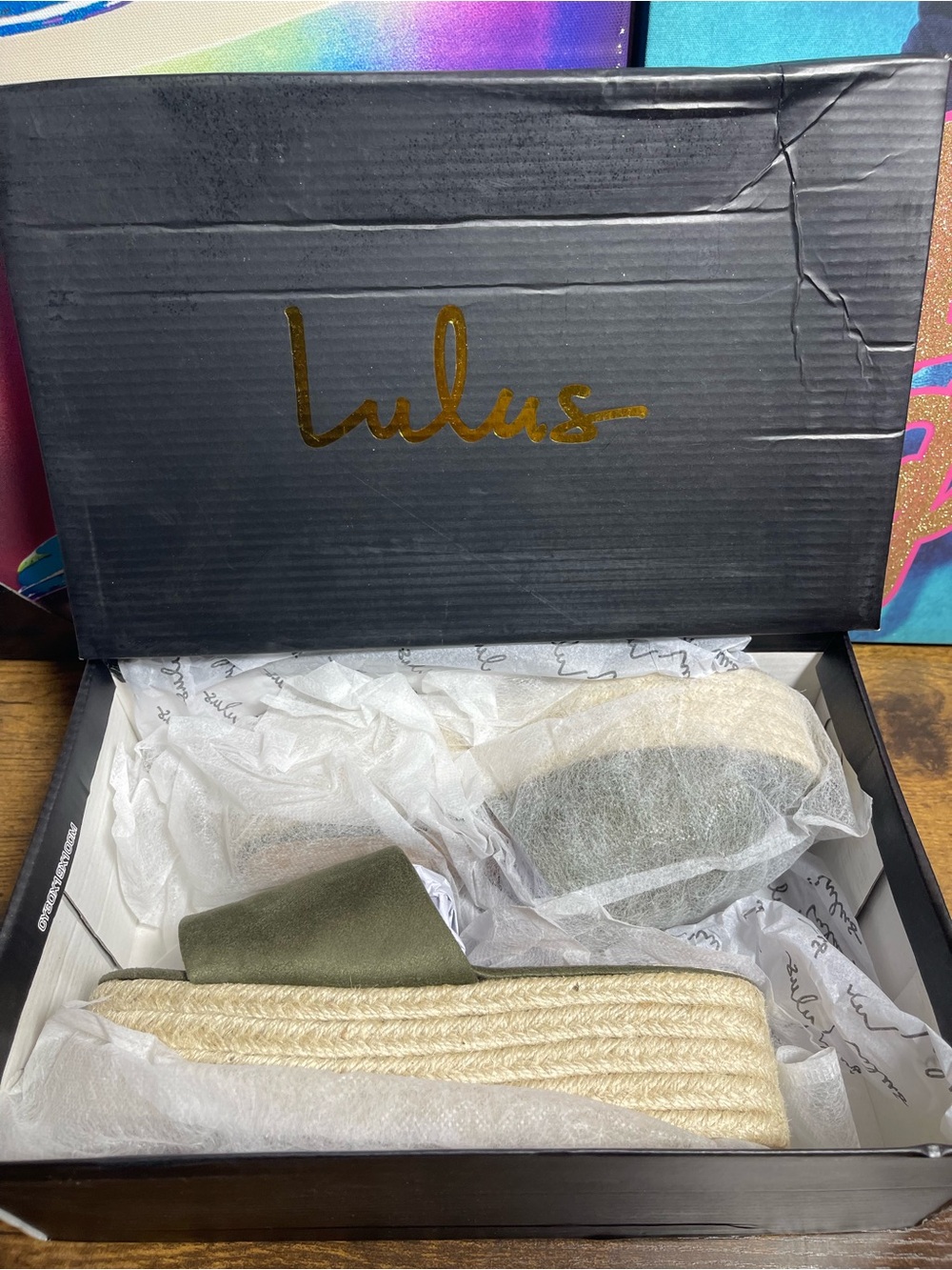 Lulus O'Ahu 2 Green Suede Espadrille Platforms green size 5 - Picture 11 of 11